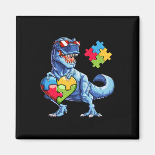 Dinosaur Puzzle Piece Autism Awareness Boys Kids M Magnet