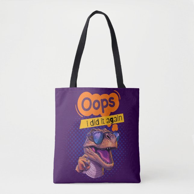 dinosaur quote  tote bag (Front)