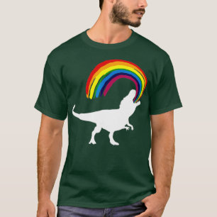 Dinosaur Rainbow Shirt T-Rex Dino Funny Tee Gift