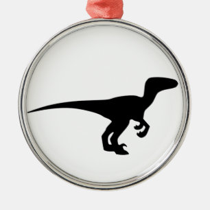 Dinosaur Raptor, Dino Design Metal Tree Decoration