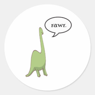 Dinosaur rawr! classic round sticker