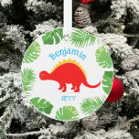Dinosaur Red Stegosaurus Keepsake Christmas Ornament<br><div class="desc">Dinosaur Red Stegosaurus Tropical Keepsake Christmas Ornament * Coordinating products will be available in our shop. Contact us if you need this design applied to a specific product to create your own unique matching item! Thank you so much for viewing a DoodleLulu by 2 June bugs design!</div>