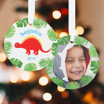 Dinosaur Red Stegosaurus Photo Keepsake Christmas Ornament<br><div class="desc">Dinosaur Red Stegosaurus Tropical Photo Keepsake Christmas Ornament * Coordinating products will be available in our shop. Contact us if you need this design applied to a specific product to create your own unique matching item! Thank you so much for viewing a DoodleLulu by 2 June bugs design!</div>