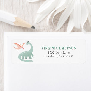 Dinosaur Return Address Label