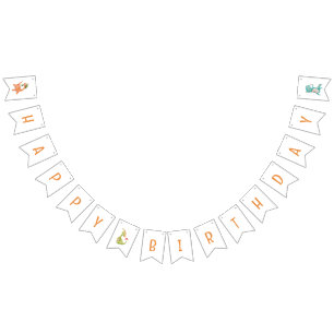 Dinosaur Rex Birthday Party Shower bunting banner