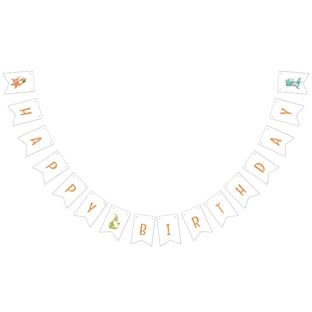 Dinosaur Rex Birthday Party Shower bunting banner (All)