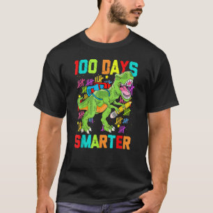 Dinosaur Rex Happy 100th Day Of School Dino Kids 1 T-Shirt