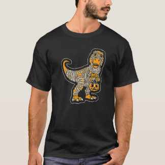 Dinosaur Rex Mummy  Quote Pumpkin Halloween Costum T-Shirt