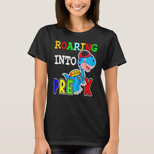 Dinosaur Rex  Pre K Cute Go Back To School Prek T-Shirt (Front)