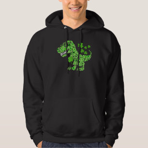 Dinosaur Rex St Patricks Day Shamrock Adults Men B Hoodie