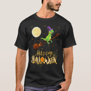 Dinosaur Ride Witch Shotgun Dinosaur Halloween T-Shirt