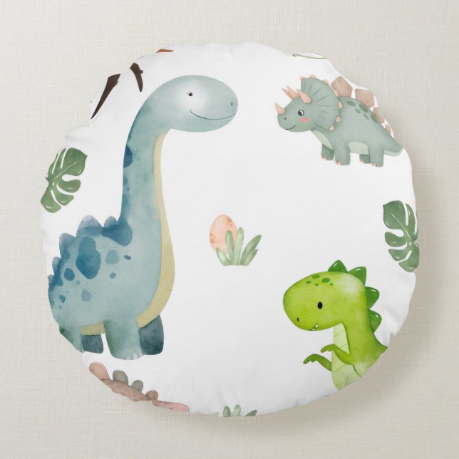 dinosaur round cushion (Front)