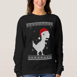 Dinosaur Santa Clause Big T-Rex Santa Ugly Christm Sweatshirt
