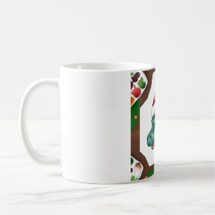 Dinosaur Santa Hat Art Coffee Mug