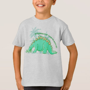 Dinosaur say Stegosaurus boys blue t-shirt