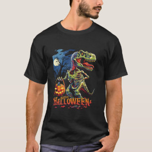Dinosaur Scary T rex Zombie Happy Halloween Men Wo T-Shirt