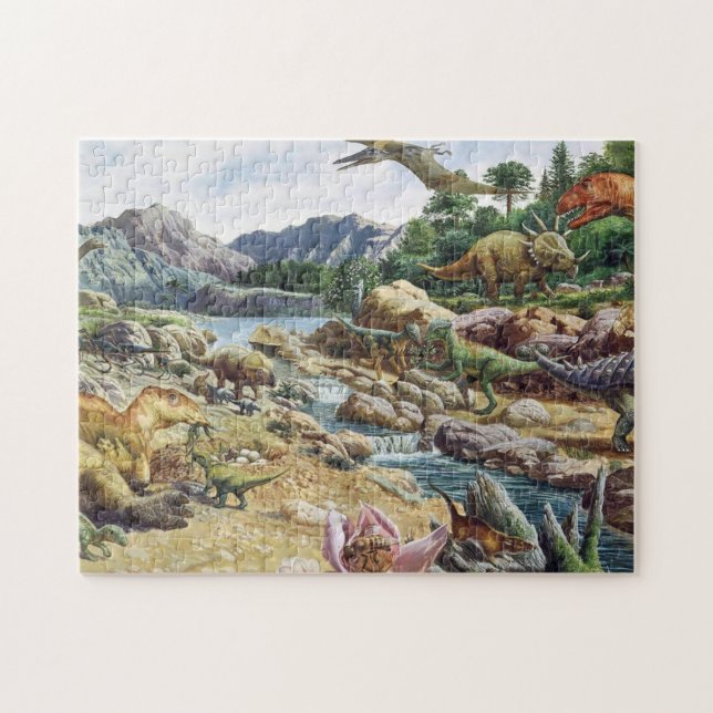 Dinosaur Scene Jigsaw Puzzle (Horizontal)