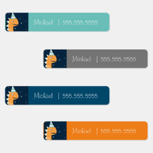 Dinosaur School Class Lunch Name Number Labels