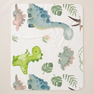 Dinosaur Sherpa Blanket