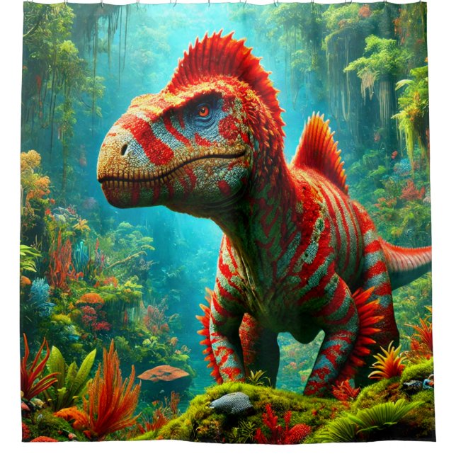 Dinosaur Shower Curtain (Front)