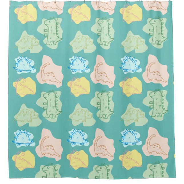 DINOSAUR SHOWER CURTAIN (Front)