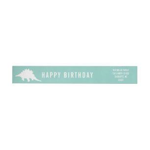 Dinosaur Silhouette Stegosaurus Address Label
