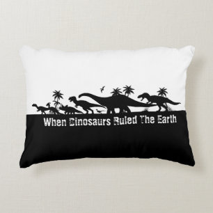 Dinosaur Silhouettes Decorative Cushion