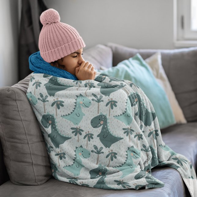 Dinosaur Simple Scandinavian Child Design  Sherpa Blanket (Dinosaur Simple Scandinavian Child Design Sherpa Blanket)