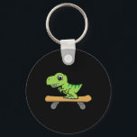 Dinosaur Skateboarding Cute Skateboard Dinosaur  Key Ring<br><div class="desc">Dinosaur Skateboarding Cute Skateboard Dinosaur</div>