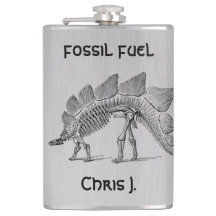 Dinosaur Skeleton Fossil Fuel on Aluminium Design