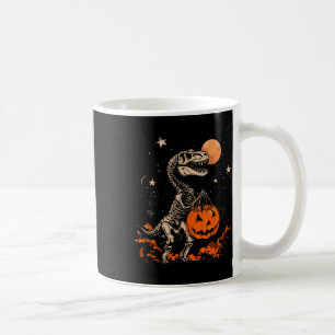 Dinosaur Skeleton Scary Pumpkin Moon Halloween Boy Coffee Mug