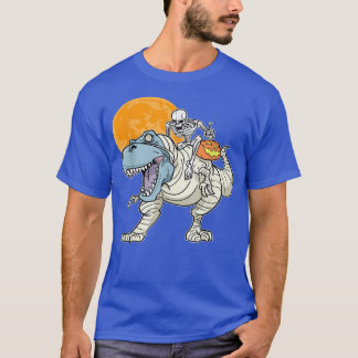 Dinosaur Skeleton T re Scary Pumpkin Moon hallowee T-Shirt