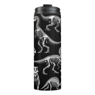 Dinosaur Skeletons White Fossil Bones Thermal Tumbler