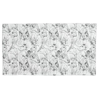 Dinosaur Sketch Pillowcase