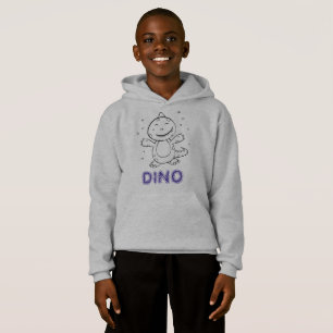 Dinosaur - Sketched Animal - Black, Grey & Purple