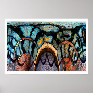 Dinosaur skin abstract poster
