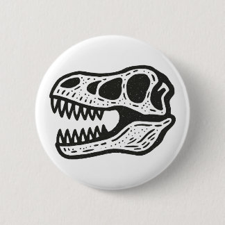 Dinosaur Skull 6 Cm Round Badge
