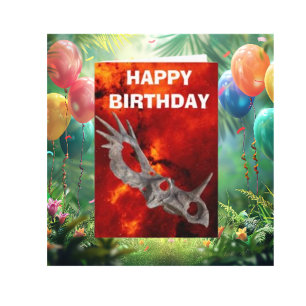 Dinosaur Skull BIRTHDAY PARTY  Card