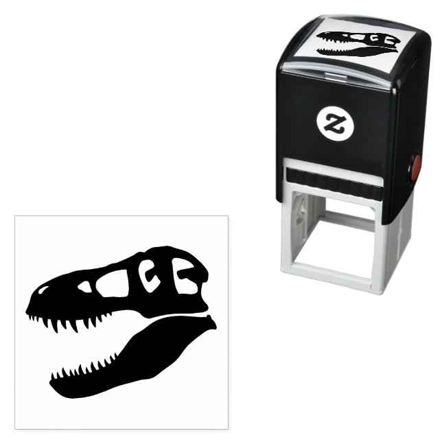 Dinosaur Skull T. rex Self-inking Stamp (In Situ)