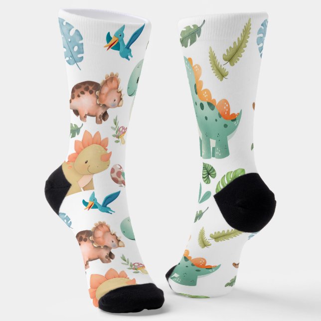 Dinosaur Socks (Angled)