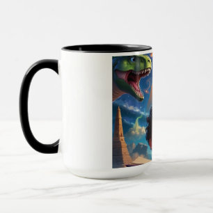 Dinosaur Space Adventure Mug - Kids Reading Book M