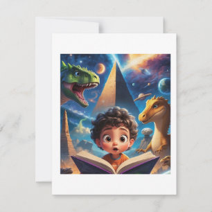 Dinosaur Space Thank You Card