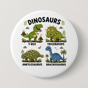 Dinosaur Species Learning for Kids 7.5 Cm Round Badge