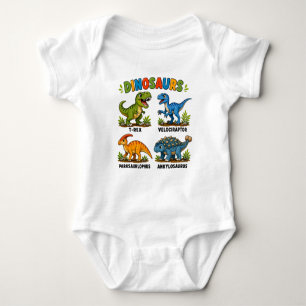 Dinosaur Species Learning for Kids Baby Bodysuit