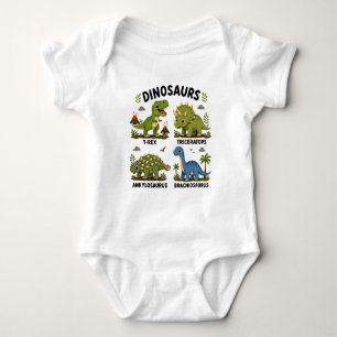 Dinosaur Species Learning for Kids Baby Bodysuit