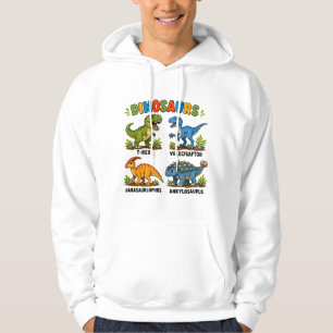 Dinosaur Species Learning for Kids Hoodie