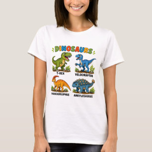 Dinosaur Species Learning for Kids T-Shirt