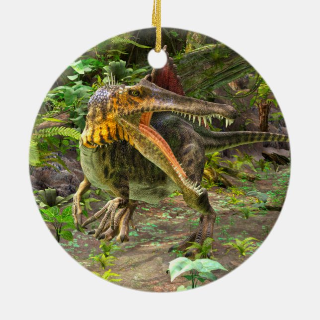 Dinosaur Spinosaurus Ceramic Ornament (Back)