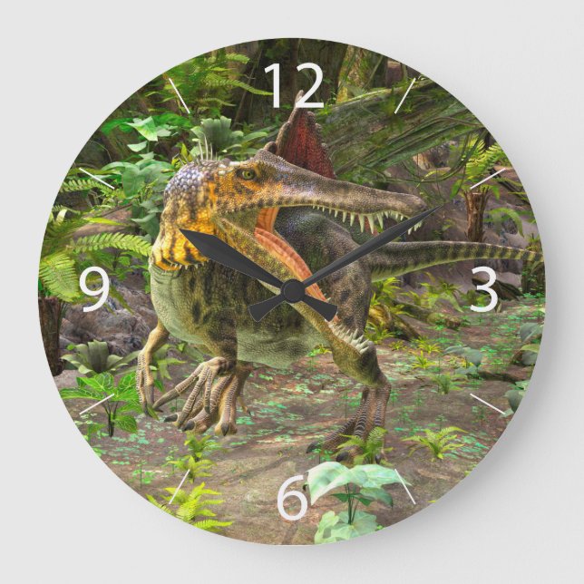 Dinosaur Spinosaurus Large Clock (Front)