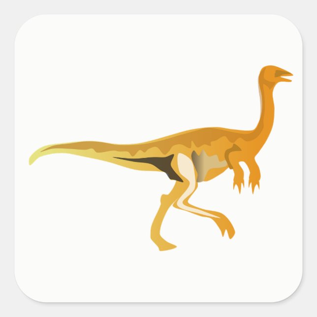 Dinosaur Square Sticker (Front)